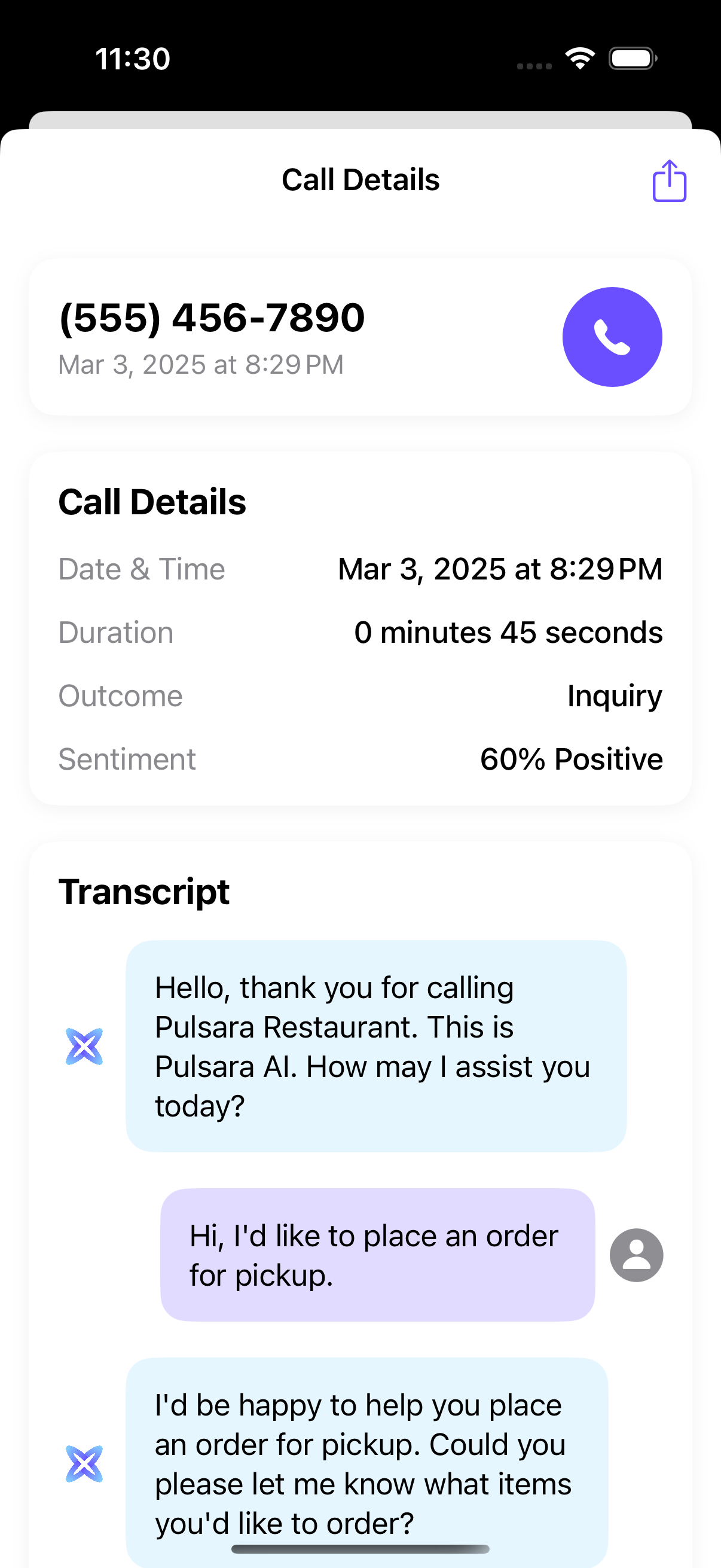 Pulsara Management App Interface